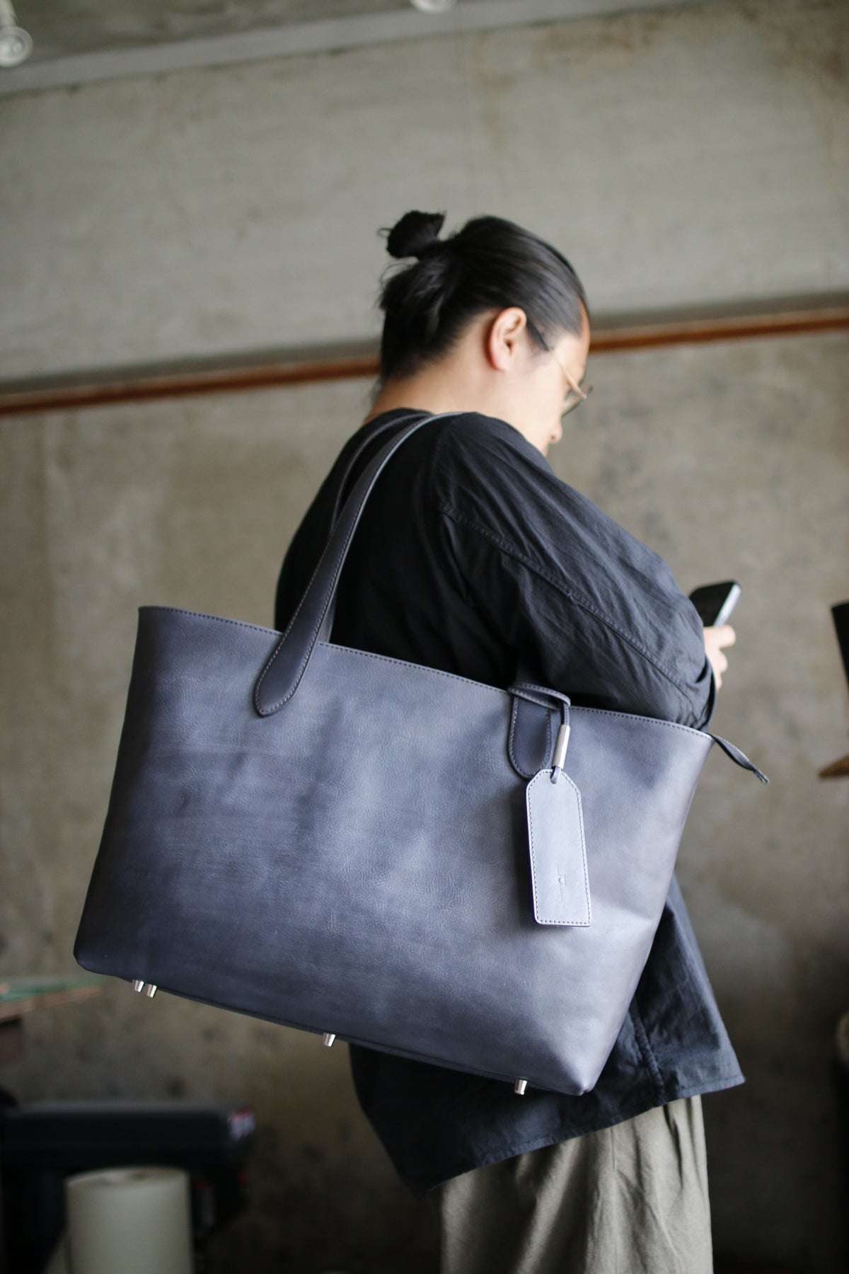 【オーダー】Bespokeハンドダイグレーのトートバッグ